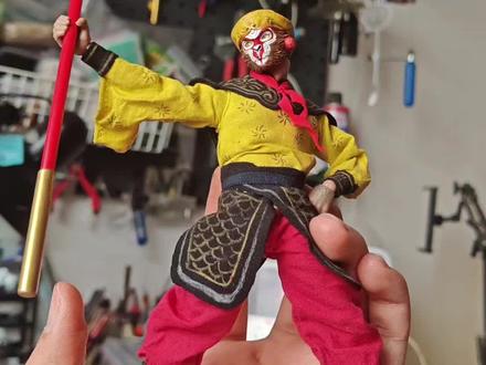 自制1/12布衣京剧孙悟空造型#可动人偶 #孙悟空 #玩具#自制