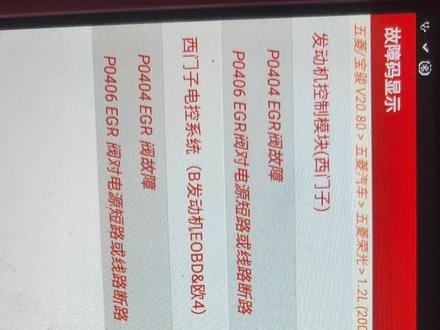 #成都鑫茂兴汽车服务有限公司 五菱神车EGR阀故障,能看懂的工龄绝对超过七年