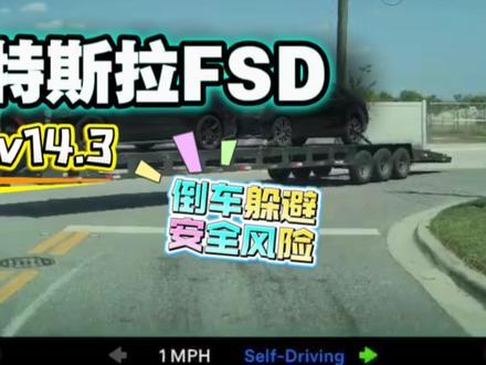 特斯拉FSDv14.3最新版本上线,自动规避驾驶风险主动安全 #特斯拉 #特斯拉FSD