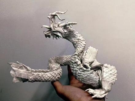 耗时一年多,圆梦了!#抖音折纸 #龙神 #折纸教程 设计者:神谷哲史