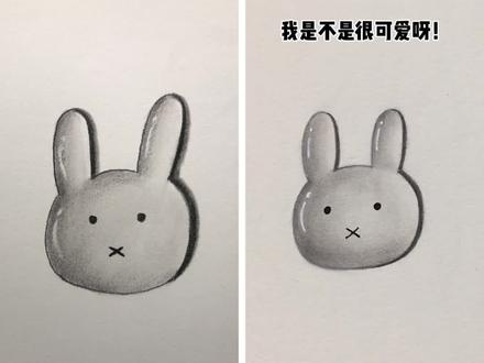 简单易学的水滴兔头画法,保证yi学就会#素描 #抖音小助手