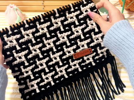 千鸟格围巾·收边&收针教程~