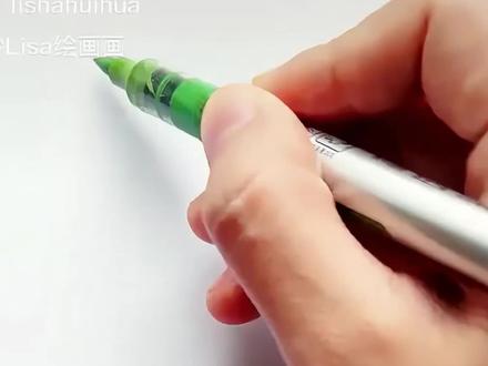 学会了,画了一个山,宝子们请看看#手绘 #手绘教程 #画画 #跟着抖音学画画 #丙烯马克笔