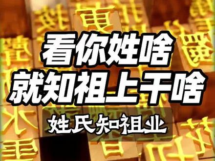一分钟看明白,你祖上是干啥的! 知道你姓啥,就知道你祖上干啥!比如姓张,姓姜,姓姬,陶,屠,司马司空司徒等…#涨知识 #百young非遗计划 #姓氏#传统文化 #祖上有高人