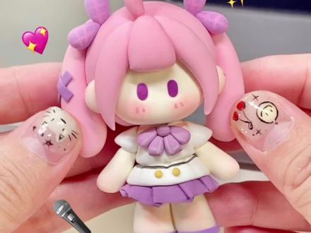 DIY迷你爱豆女鹅~粘土娃娃教程#手工 # 杜华接了娱乐圈养成游戏的代言 #闪亮的你 #杜华