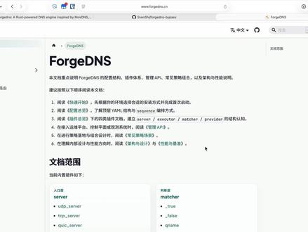 我用Rust重写了MosDNS,并带来了全新分流方案! ⚡ 一个面向现代网络的高性能、可编排 DNS 服务器 ForgeDNS 。
#网络技术#分流 #开源