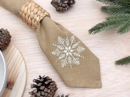 刺绣,圣诞节雪花 #手工diy #刺绣教程 #刺绣 #刺绣diy #纯手工刺绣