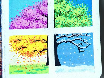 丙烯马克笔画四季树~一看就会系列 学会画一棵树,就会画千千万万棵树!一看就会系列,零基础也能画哦!赶紧画一幅试试吧~
本子:绘得乐
丙烯马克笔:慕多星小红心72色#丙烯马克笔手绘 #慕多星丙烯马克笔 #跟着抖音学画画 #零基础学画画 #绘画教程
