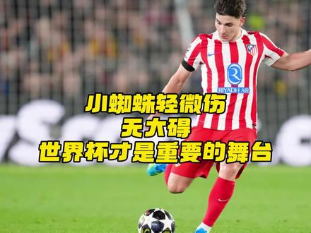 小蜘蛛轻微伤,无大碍,世界杯才是最重要舞台 #小蜘蛛阿尔瓦雷斯 #唯有足球不可辜负 #抖音足球
