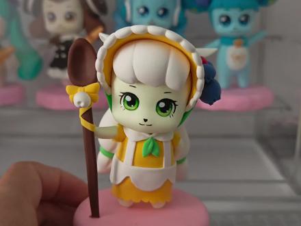 奇妙萌可-酸奶萌可粘土手办教程#粘土手办 #粘土教程 #超轻粘土手工 #萌可精灵 #动画片儿童视频3-6岁