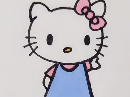 喜欢凯蒂猫一起来画吧#简笔画 #三丽鸥 #凯蒂猫