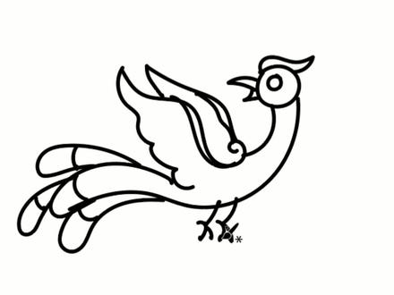 凤凰,简单美,认真画#简笔画