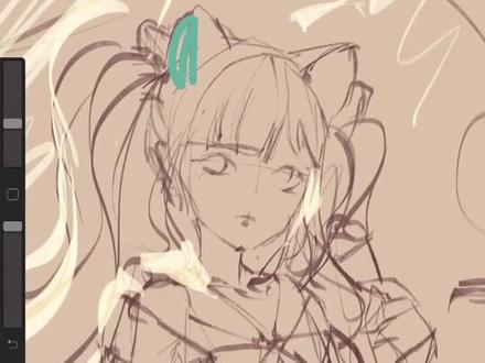 跟我读一遍:美丽绿猫女#procreate #夏天 #伪厚涂