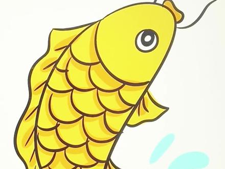 用2画大鲤鱼#简笔画#画画教程#学画画