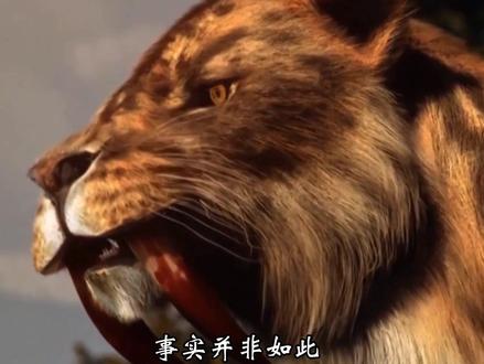 刃齿虎,继霸王龙后的最强存在,刺刀一样的牙齿到底有什么用?#动物冷知识 #神奇动物 #史前巨兽