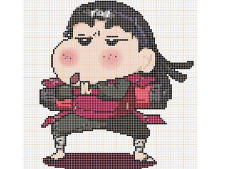 火影忍者联动蜡笔小新拼豆图纸来啦!#我染上了拼豆 #火影忍者 #像素画 #拼豆图纸#蜡笔小新