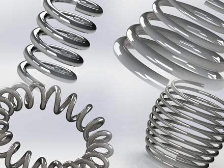 Solidworks四种螺旋弹簧的画法,你Get到曲线的使用技巧了吗? #solidworks #三维建模
