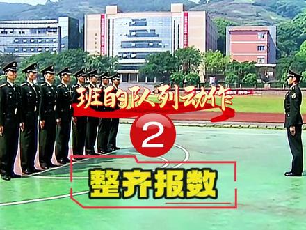班的队列动作详细讲解之整齐报数。 #军训 #整齐报数