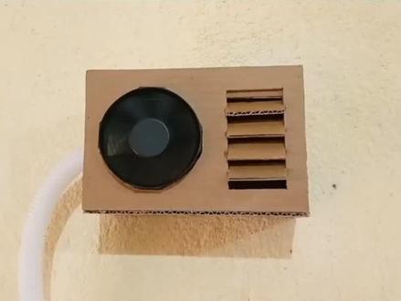 如何用纸板制作迷你分体式空调#动手能力培养 #小学手工制作大全 #小制作小发明小创造比赛作品 #学生绿色环保废物再利用科技手工比赛作品 #创意diy