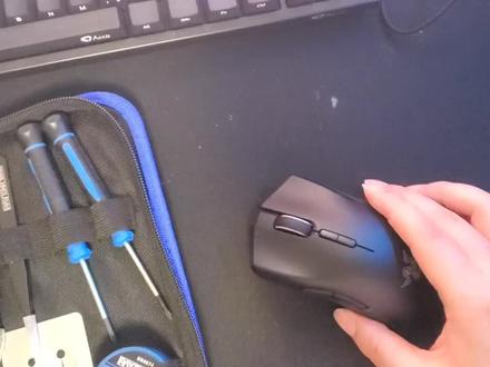 雷蛇曼巴眼镜蛇无线版更换微动,又省500~#鼠标修理