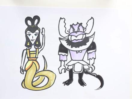 蛇精和蝎子精怎么画