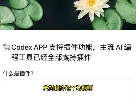 Codex APP新功能!插件成AI编程必备技能 本视频讲解 Codex APP 如何使用插件,创建插件。
#AI编程 #AI编程技巧 #Codex #CodexAPP