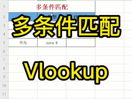 多条件匹配,你知道Vlookup还能这么用吗#wps#excel #涨知识