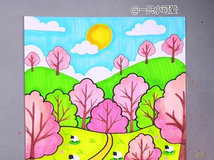 春天主题创意画,简单易学,有趣。#灵魂画手