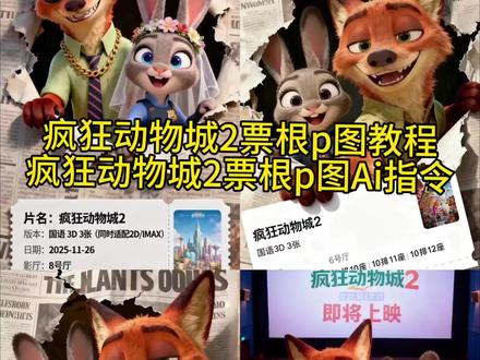 疯狂动物城2电影票根p图教程,疯狂动物城2豆包p图ai指令来了#即梦ai #疯狂动物城2 #疯狂动物城2票根p图 #教程 #尼克狐尼克 疯狂动物城2图片 疯狂动物城2观影感受疯狂动物城2合影教程来啦 疯狂动物城ai合照 兔子警官图片疯狂动物城2海报《疯狂动物城2》将上映 《疯狂动物城2》定档 疯狂动物城图片 《疯狂动物城2》首映好评 疯狂动物城2壁纸 疯狂动物城ai两人合照 朱迪图片 狐尼克图片 ai生成照片 疯狂动物城2合照教程疯狂动物城合拍教程 朱迪尼克图指令 疯狂动物城3ai自拍 疯狂动物城2转场模板 疯狂动物城ai指令 豆包疯狂动物城 疯狂动物城生成合照 疯狂动物城合拍教程 疯狂动物城2ai合照口 羊市长图片 疯狂动物城羊市长 疯狂动物城2票根p图豆包ai指令 豆包p图指令 豆包ai指令