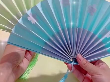 自己做一把古风折扇吧!简单又美观#折纸 #手工 #折扇#古风