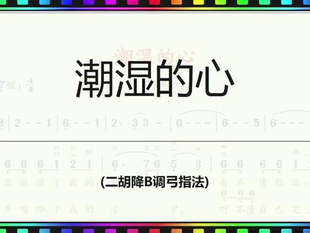 潮湿的心动态伴奏#民族乐器 #动态曲谱 #民乐