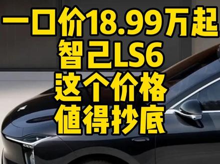 惊呆了,智己LS6一口价18.99万起售!#智己ls6