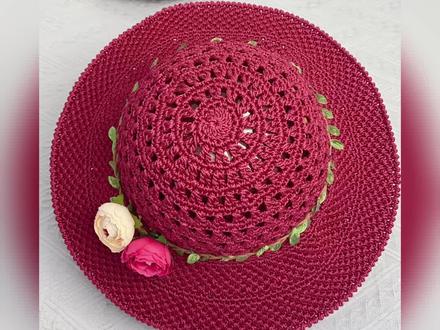 夏凉帽钩织教程三#夏凉帽 #钩针编织 #手工编织