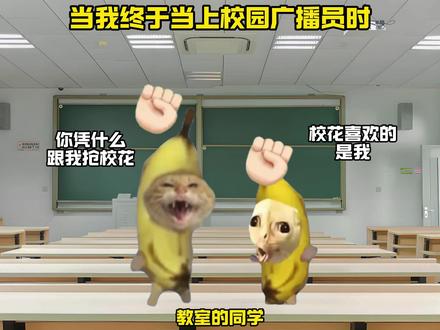 当我终于当上校园广播员时 #猫meme #音乐