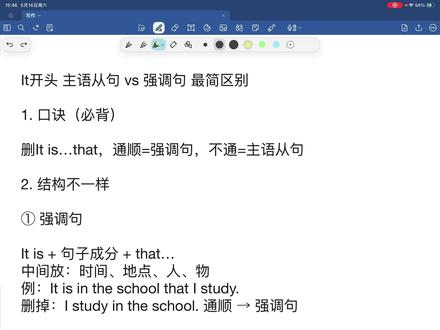 it开头的主语从句和强调句的区别
#高中英语#高考#语法