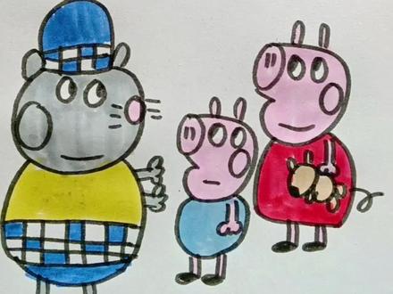 小猪佩奇简笔画#简笔画 #创意儿童画 #小猪佩奇