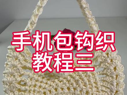 第三集,年年有鱼手机包钩织教程三#超详细编织教程 #新手入门编织教程 #手机包包钩织 #手工爱好者diy #简单手工编织教程