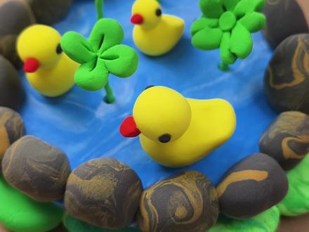 #超轻粘土手工 #橡皮泥 加油鸭水上乐园