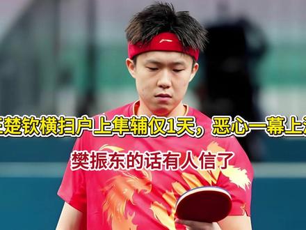 王楚钦横扫户上隼辅仅1天,恶心一幕上演,樊振东的话有人信了 #王楚钦
