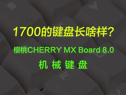 1700的键盘长啥样?樱桃CHERRY MX Board 8.0机械键盘开箱体验【巅峰玩家】#机械键盘 #樱桃键盘 #cherry键盘