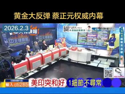 黄金大反弹 蔡正元权威内幕