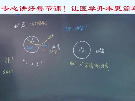 钠钾泵的生理意义 钠钾泵通过将细胞内的na+离子运出,同时将细胞外的k+离子运入,从而维持细胞内外的na+和k+的离子浓度差,具有重要的生理意义#弘学专升本 #钠钾泵 #生理学 #河北医学专升本 #河北医学生专升本