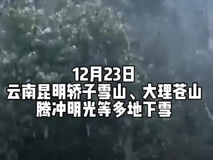 冻紫了!云南多地下雪!弥勒的雪,已在路上#天气预报 #下雪