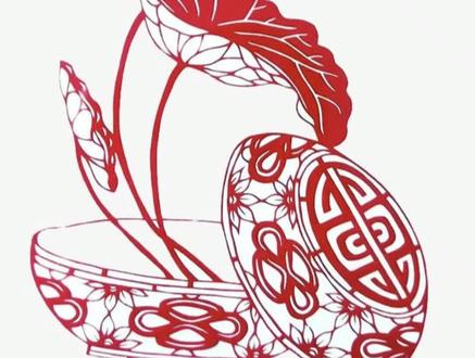 荷花#剪纸
#非遗合伙人
@抖音小助手