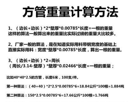 方管计算方法?方矩管重量如何算?方管公式是什么#方管#方矩管#郑州方管#