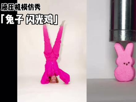 液压机模仿秀|兔子 闪光鸡 #液压机 #模仿秀 #搞笑 #解压 #极度舒适 #英语