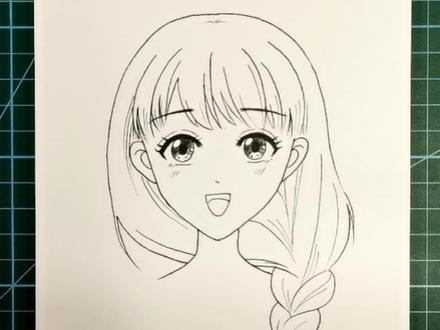 教你一个成功率99.9%的二次元美少女的头部万能公式,日系漫画手绘#动漫 #手绘 #二次元 #画画 #原创