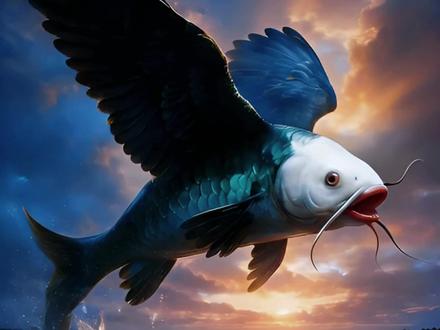 《山海经》兽录:文鳐鱼,原著里到底是怎么说的? 据《山海经》记载:在泰器山,观水从这里发源,向西流入流沙,水中有很多奇怪的鱼,状如鲤鱼,却有鸟一样的翅膀, 身上有青色斑纹,白色的头!你觉得像现在的什么鱼?#山海经异兽录 #文鳐鱼#AI创作浪潮计划 #即梦AI创作者成长计划