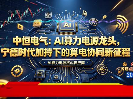 中恒电气:AI 算力电源龙头,宁德时代加持下的算电协同新征程 过去两年,#宁德时代 在产业投资上动作频频—出资26.35亿元成为天华新能第二大股东、增资#富临精工 ……但押注一家#电源设备 公司,还是第一次。4月9日,#中恒电气 发布了一份股权拟变更公告,称宁德时代将以41亿元对公司控股股东