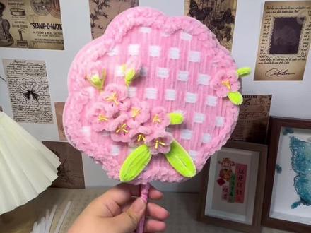 樱花团扇教程#DIY #手工